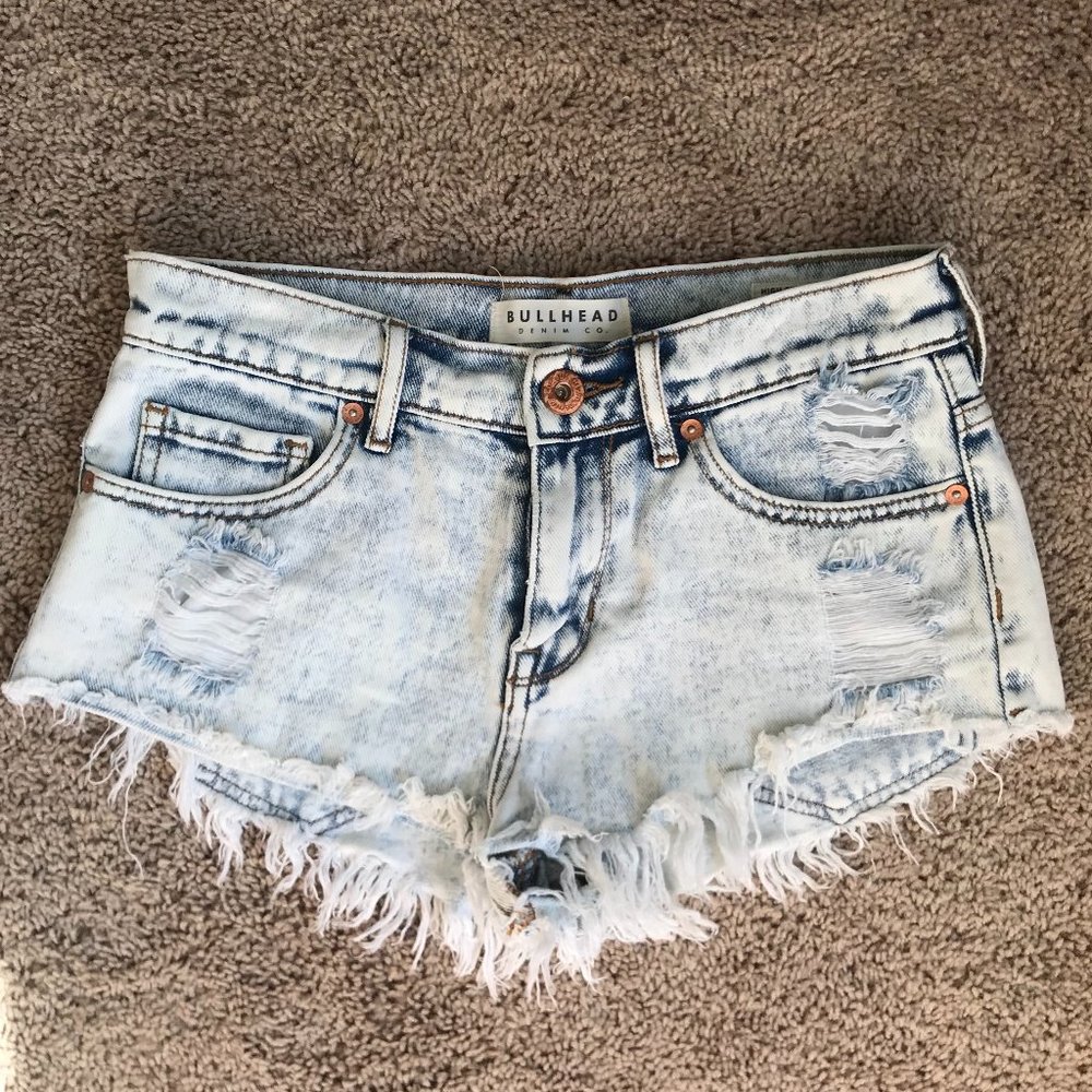 High Rise Denim Shorts